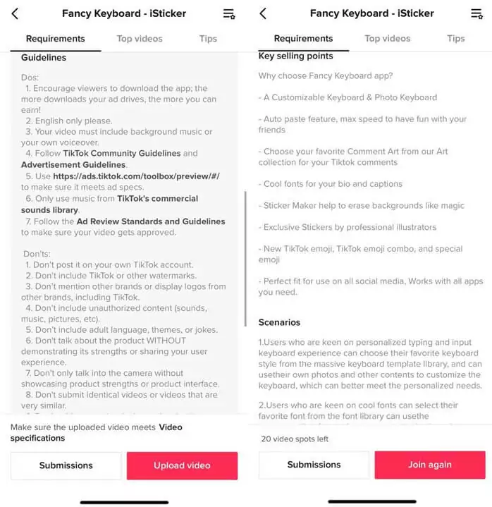 tiktok creative challenges guidelines and terms